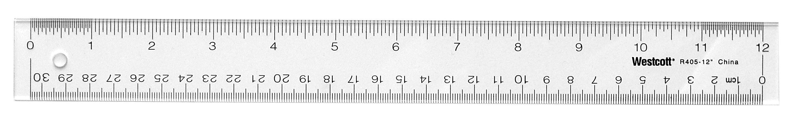 Image for Westcott See-Through Acrylic Ruler, 12 Inches, Clear from School Specialty