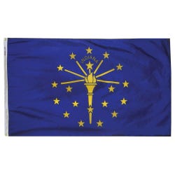 Annin Nylon Indiana Heavy Weight Outdoor State Flag, 4 X 6 ft, Item Number 017283