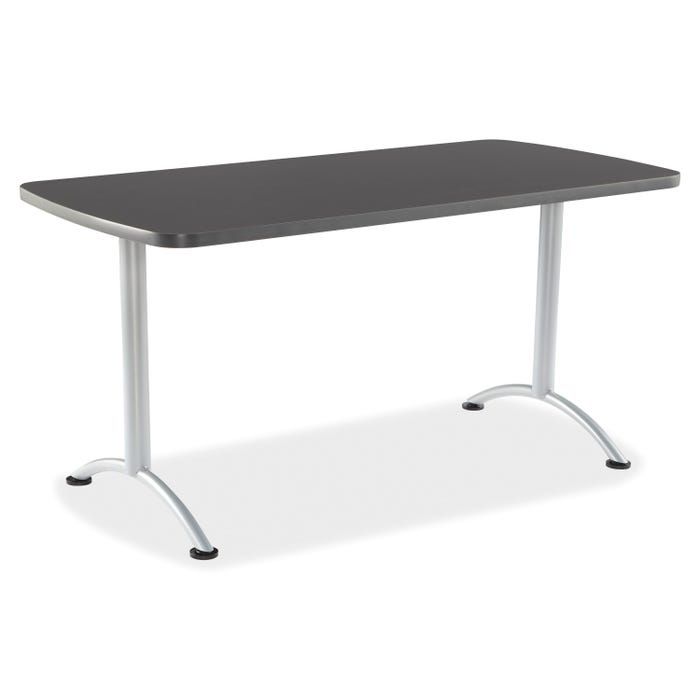 Iceberg ARC Rectangular Table, 30 x 30 x 60 Inches, Graphite