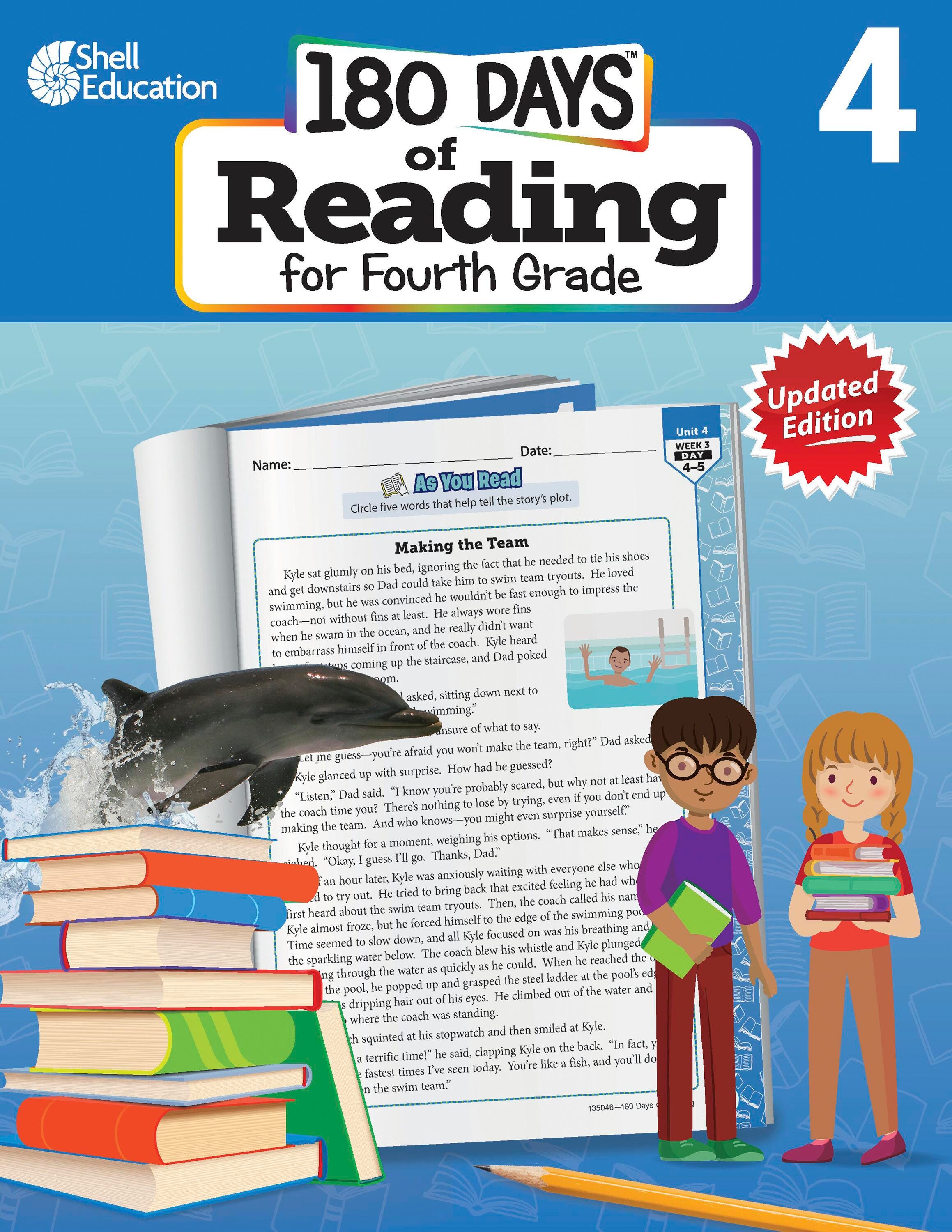 Image for Shell Education 180 Days Of Reading For Fourth Grade, Second Edition from School Specialty
