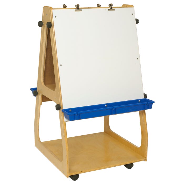 Childcraft Adjustable Mobile Art Easel, 24 x 24 x 43-5/8 Inches