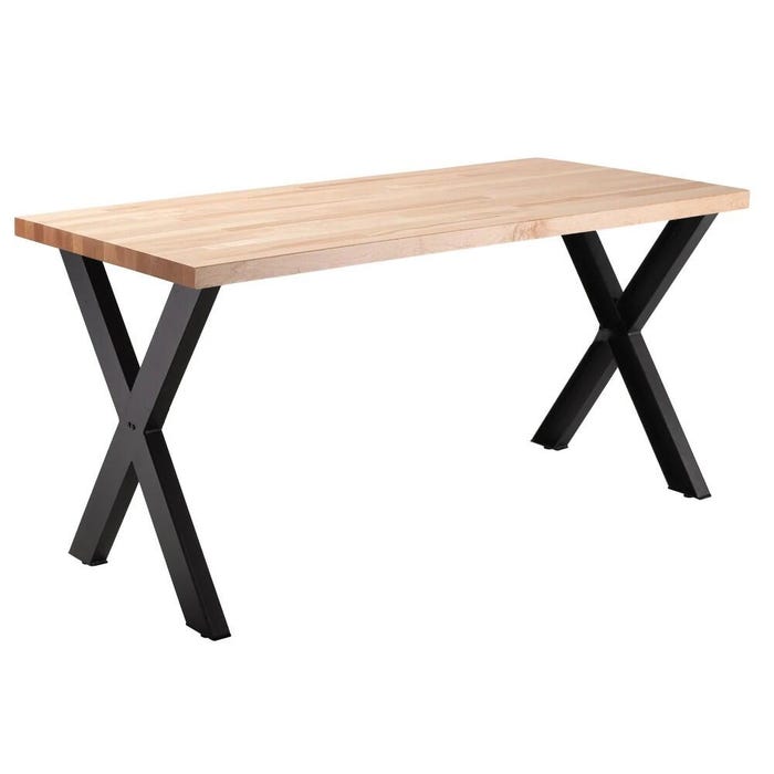 National Public Seating Collaborator Table, 30 x 72 x 30 Inches, Butcherblock Top