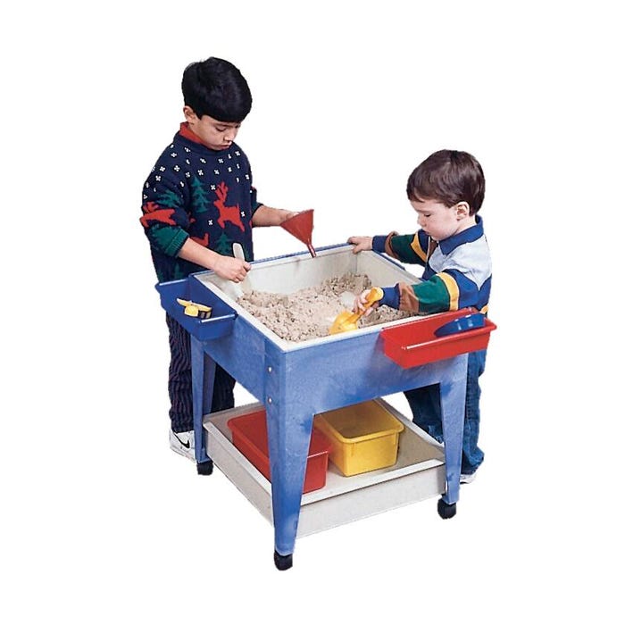 ChildBrite Youth Mobile Mite Sand and Water Table, 21 x 21 x 24 Inches, Blue