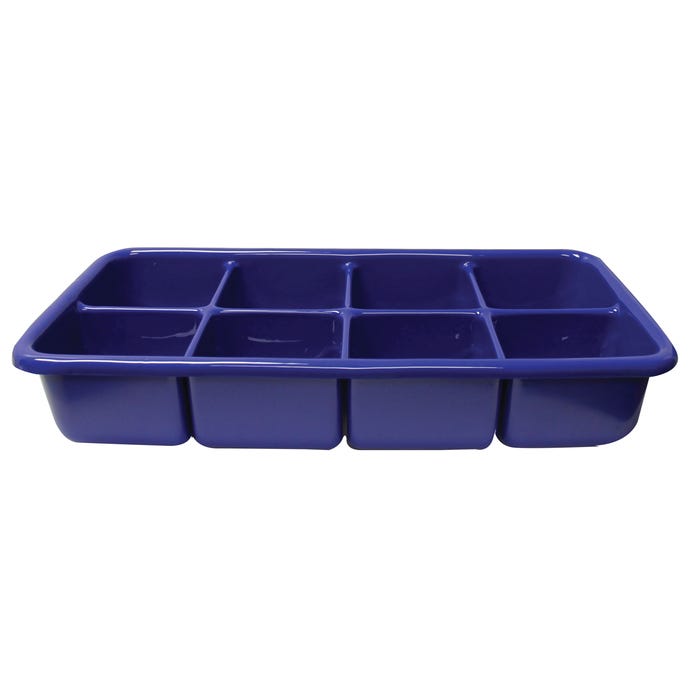 Shirley K's Storage Tray, 8 Compartment, 19 x 9-1/2 x 3-1/2 Inches, Blue