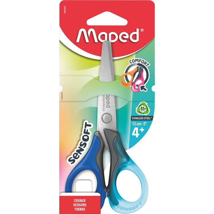 Maped 3D Sensoft Right Handed Scissors, 5 Inches, Blunt