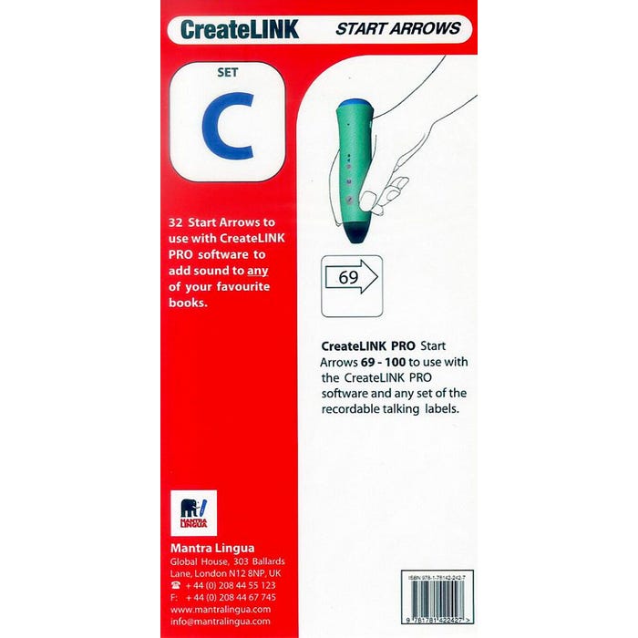 Mantra Lingua CreateLINK PRO Start Arrows, Set C, 32 Pieces