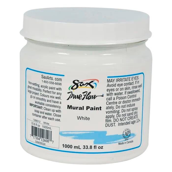Sax Acrylic Mural Paint, 33.8 Ounces, White 1368012