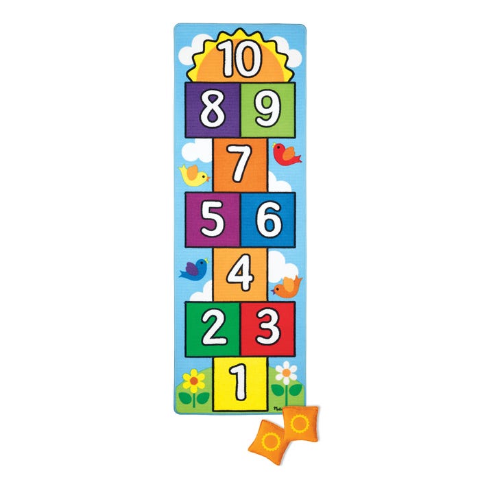 Melissa & Doug Hop and Count Hopscotch Rug, 26-1/2 x 78-1/2 Inches