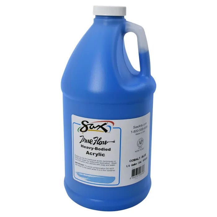 Sax Heavy Body Acrylic Paint, 1/2 Gallon, Cobalt Blue 1572433