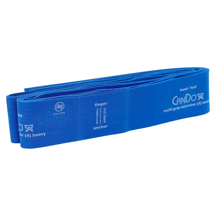 CanDo Multi-Grip Exerciser, 6 Feet, Heavy, Blue