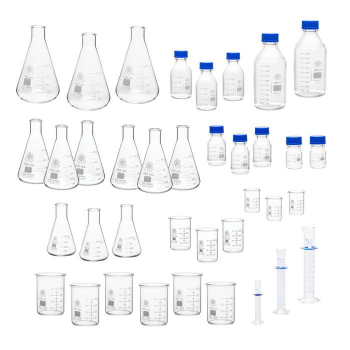 United Scientific Glassware Starter Kit, 37 Pieces