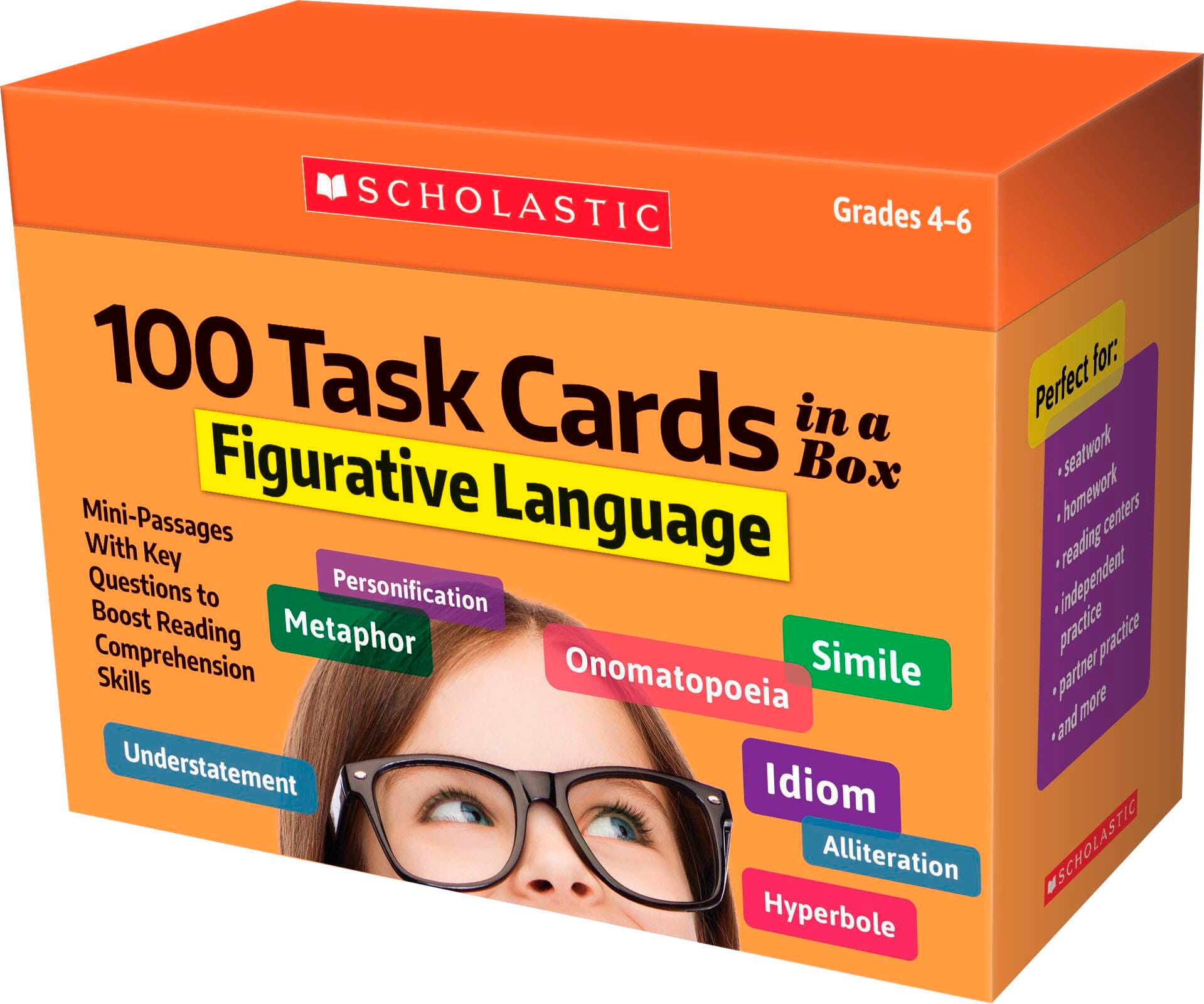 Scholastic 100 Task Cards in a Box: Figurative Language 2132724