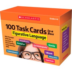 Scholastic 100 Task Cards in a Box: Figurative Language 2132724
