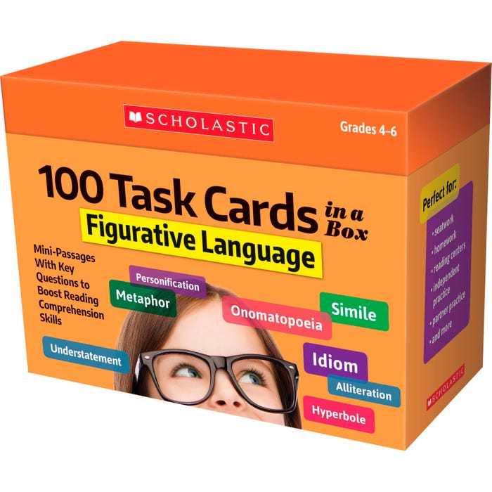 Scholastic 100 Task Cards in a Box: Figurative Language