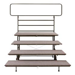 SICO America Harmony 4-Rise Choral Riser with Carpet Surface, 77-1/2 x 73-1/2 x 75 inches 4001399