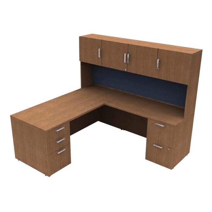 Affordable Interior Systems Calibrate Series Double Pedestal L-Shaped Desk, 78 x 72 Inches