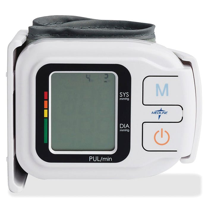 Medline Digital Wrist Blood Pressure Monitor, White