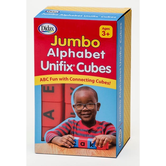 Didax Jumbo Unifix Alphabet Cubes, Set of 30