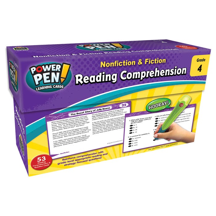 Teacher Created Resources Power Pen Learning Cards Reading Comprehension, Grade 4
