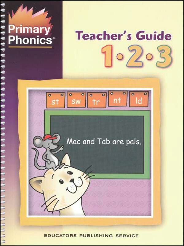 Primary Phonics Teacher's Guide, Levels 1-3, Item Number 9780838803714