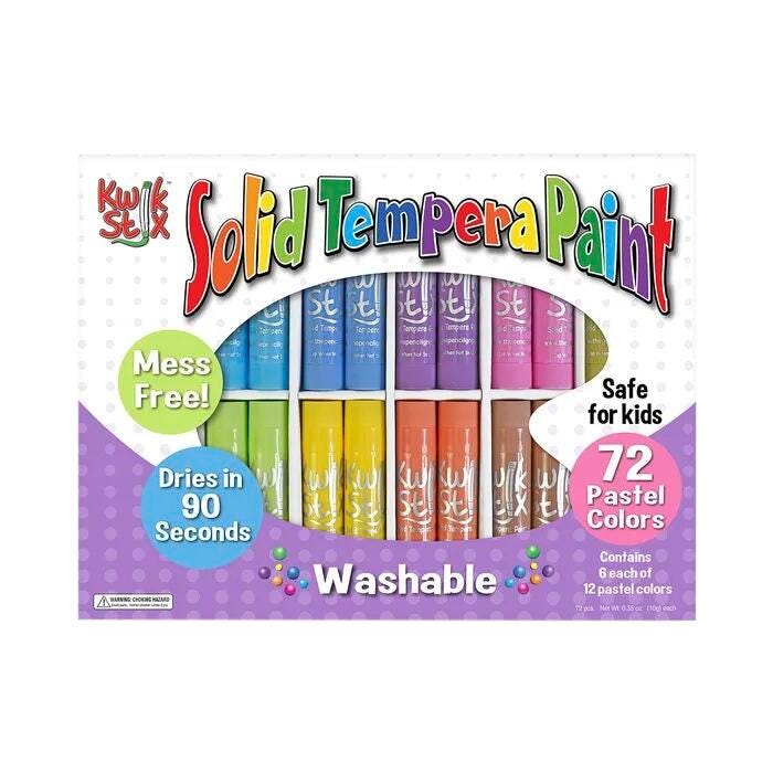 Kwik Stix Solid Tempera Paint Sticks, Set of 72