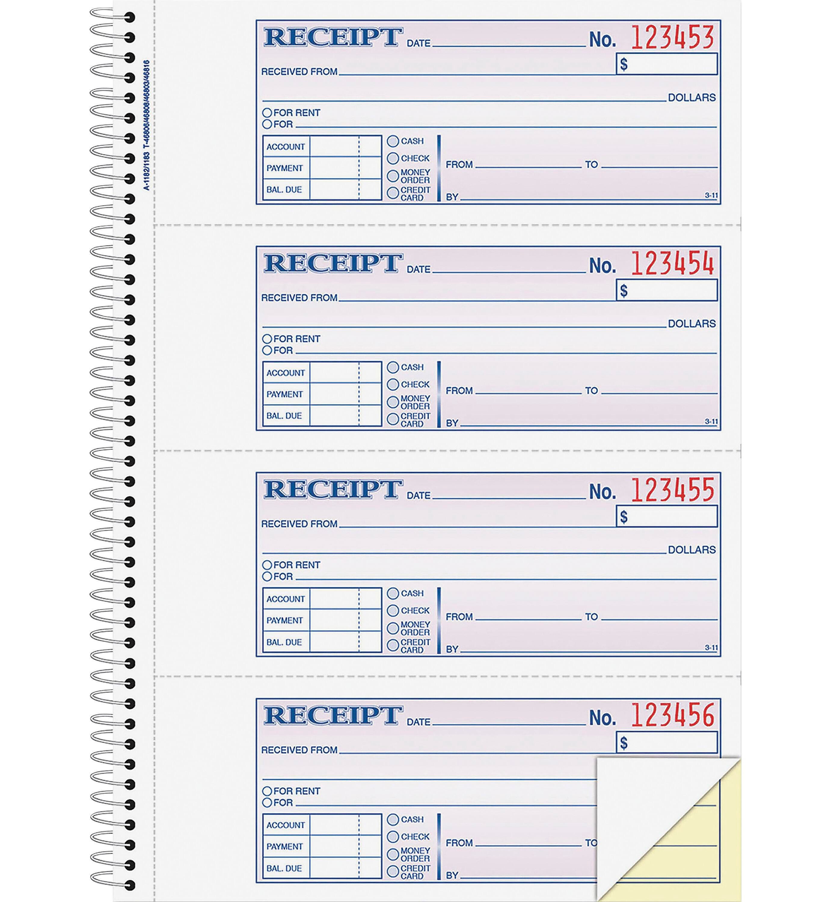 Receipts and Invoices and Statement Forms, Item Number 1307875