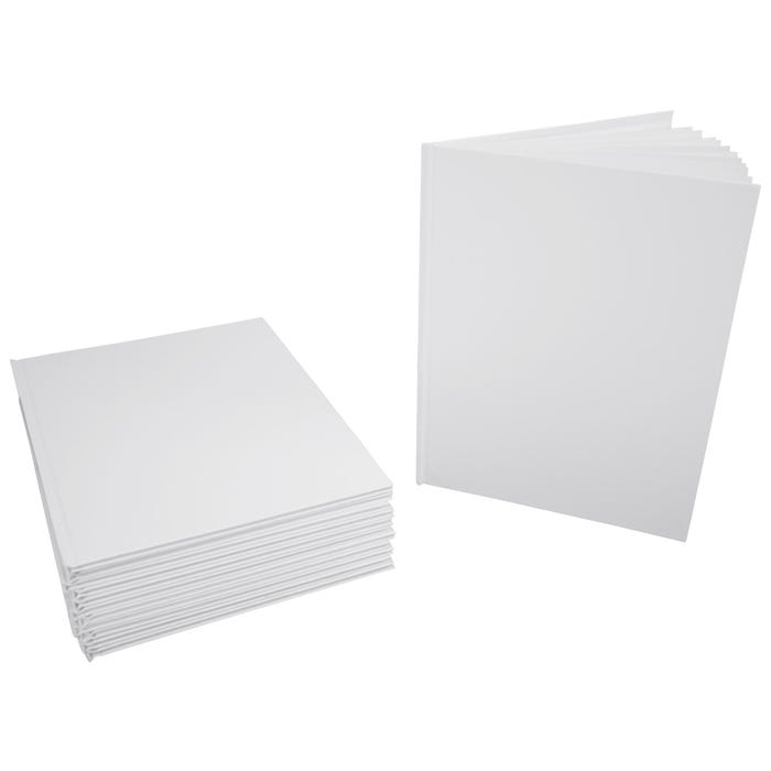 Sax Hardcover Blank Books, Portrait, 8-1/2 x 11 Inches, 14 Sheets, Pack of 12