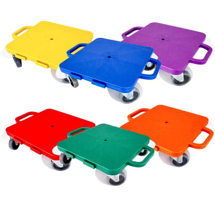 Pull-Buoy All-Surface Scooters, 16 Inches, Assorted Colors, Set of 6