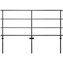 National Public Seating Back Guardrail for 18 x 24 Straight Riser, Black