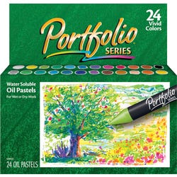 Crayola Portfolio Series Water-Soluble Oil Pastels, Assorted Colors, Set of 24 216709