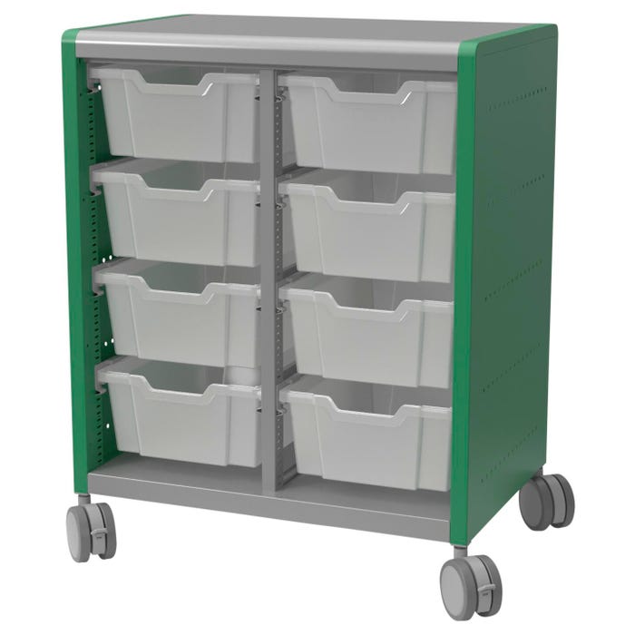 Classroom Select Geode Medium Cabinet, Double Wide with 8 Totes