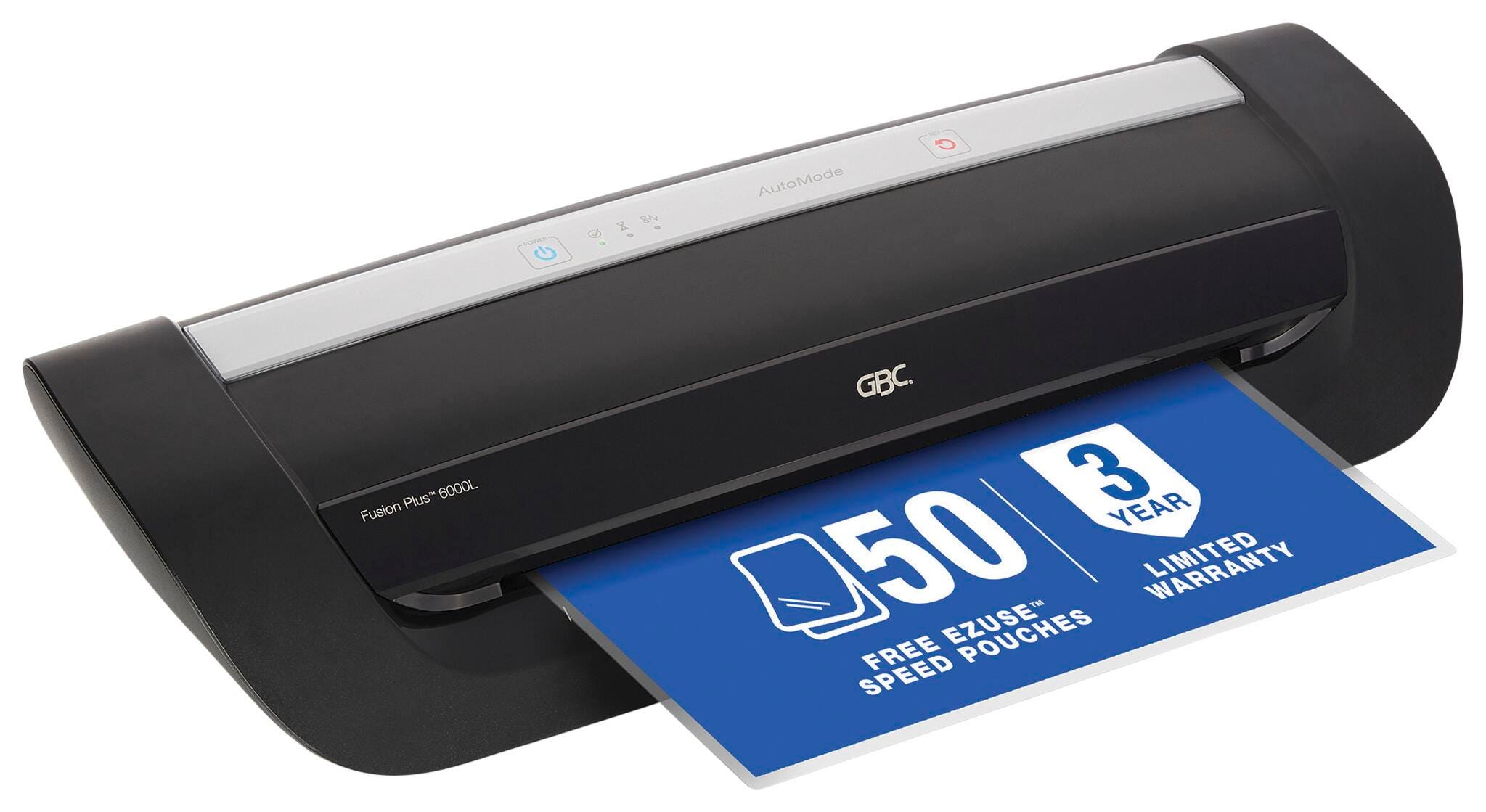 GBC Fusion 6000L Laminator with EZUse Laminating Pouches 12 Inch Throat, Item Number 2005462