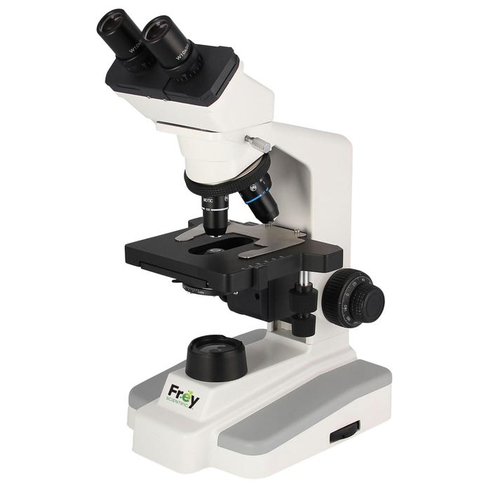 Frey Scientific Compound Binocular University Microscope, Super High Contrast