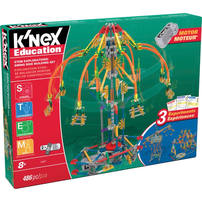 K'NEX STEM Explorations Swing Ride Building Set of 486 Pieces