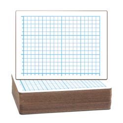 Image for Flipside Dry Erase Rectangle Graph Quadrant Lined/Plain Two-Sided Boards, 9 x 12 Inches, Pack of 24 from School Specialty