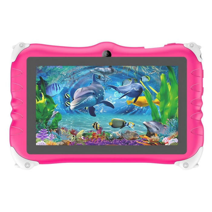 Supersonic Sonic7 Jr Android Tablet, 7-inch Tablet with Android 15, Includes Google Kids Space, Pink