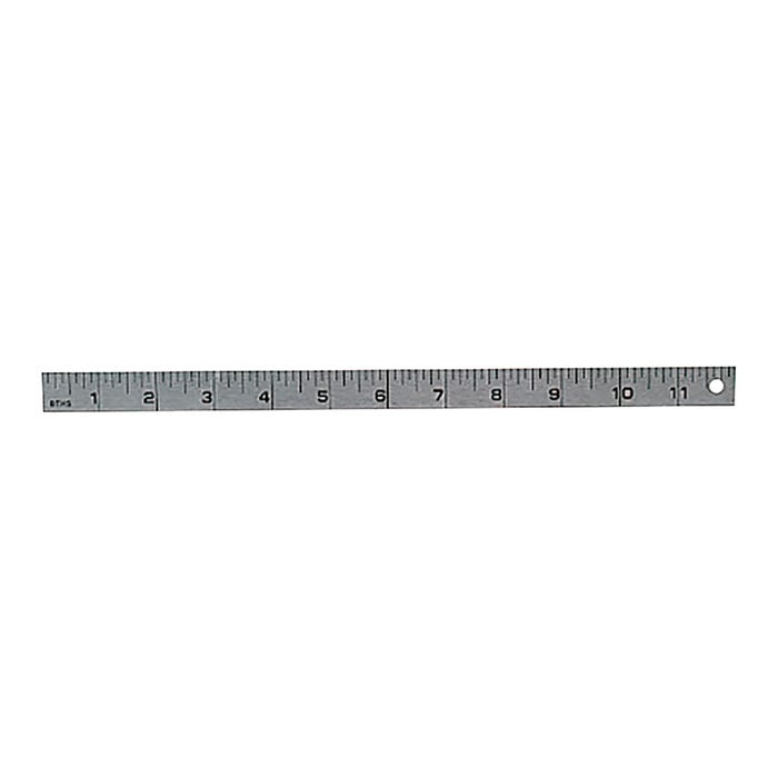Cooper Group Lufkin Wide Graduated Steel Bench Rule, 3 ft L X 1-1/4 in W X 1/16 in Thickness