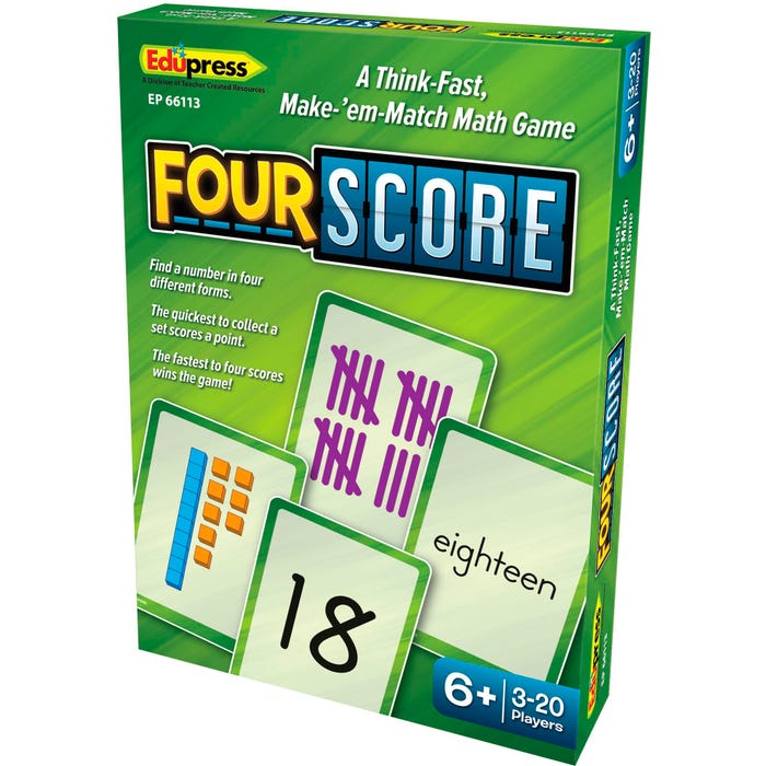 Edupress Four Score Card Game