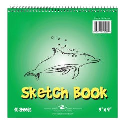 Roaring Spring Kids Sketch Book, 9 x 9 Inches, 40 Sheets