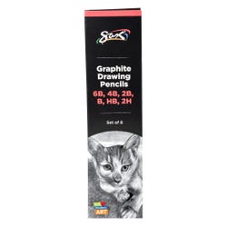 Sax Graphite Drawing Pencil Pack, Assorted Hardness, Set of 6 2090705