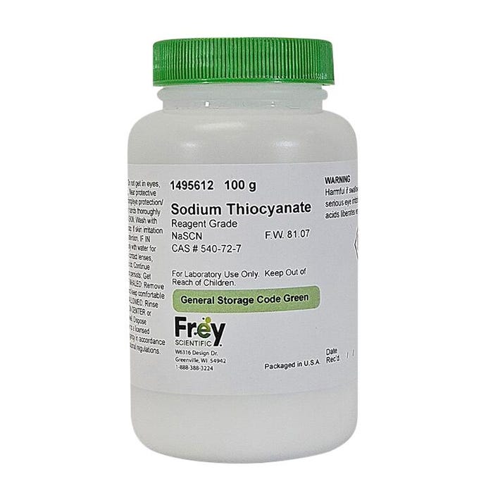 Frey Scientific Sodium Thiocyanate Crystal, Reagent Grade, 100 Gram