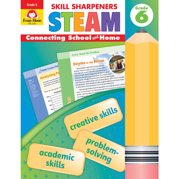 Evan-Moor Skill Sharpeners STEAM, Steam Grade 6