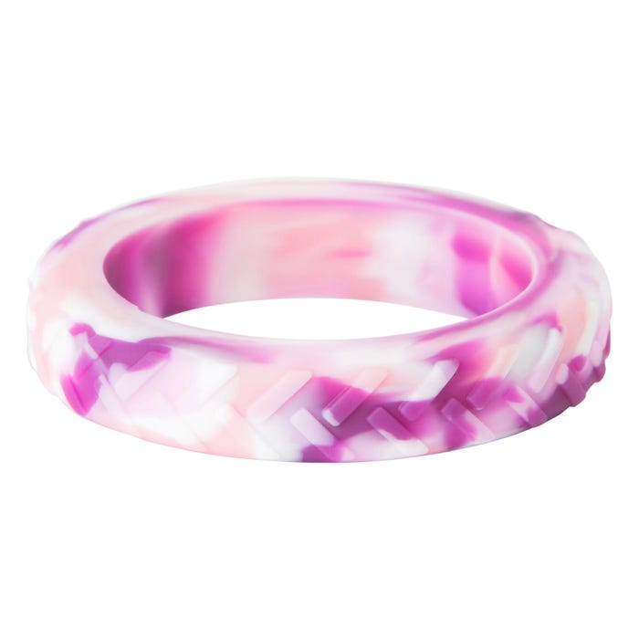 Chewigem Chew Bracelet with Small Treads, Pink Camo
