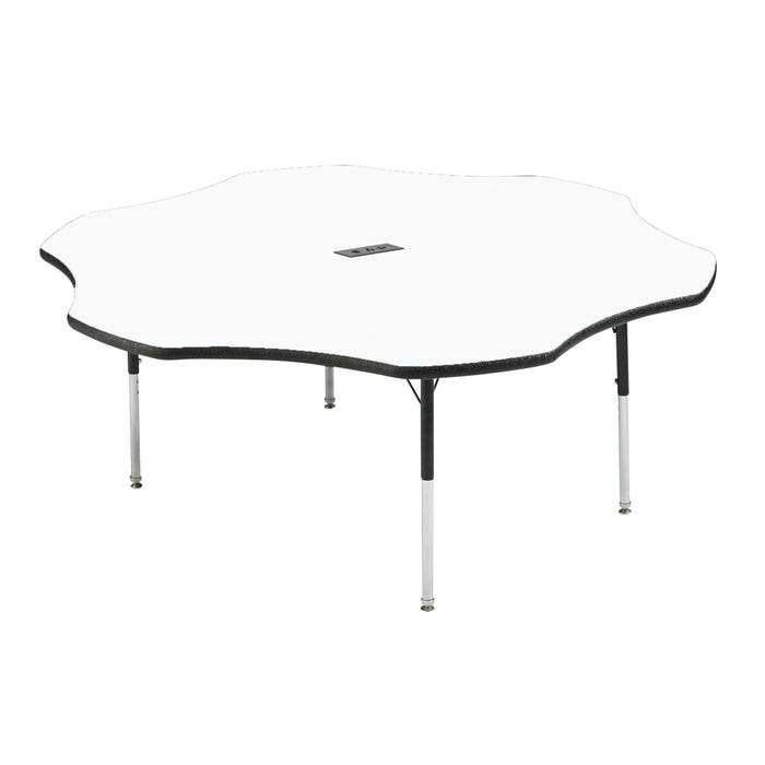 Classroom Select Activity Table with Power, Flower, 60 Inches