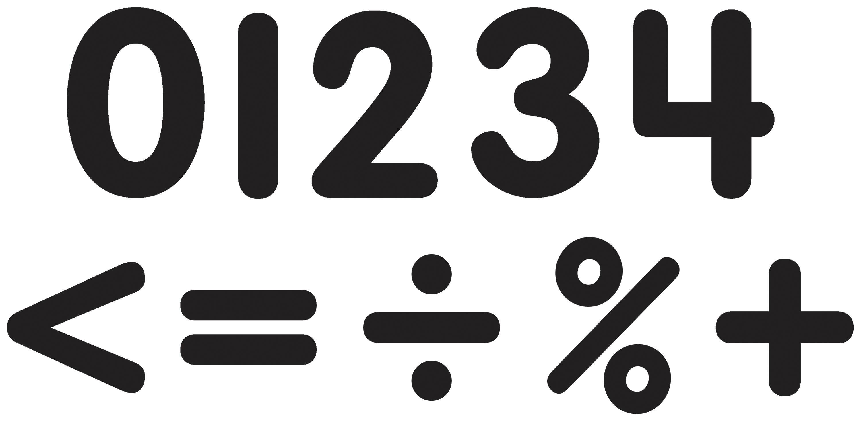 Teacher Created Resources Black Classic Magnetic Numbers, 2-1/2 Inches, 65 Pieces 1596833