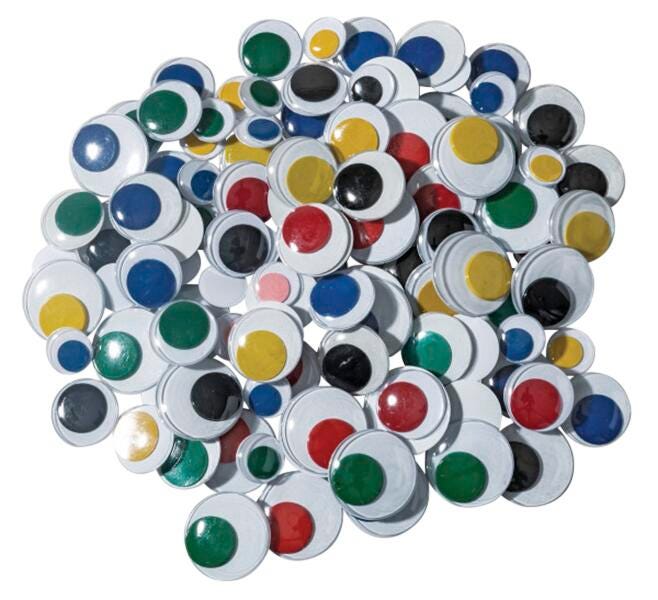 Creativity Street Jumbo Wiggle Eye, Assorted Color, Set of 100, Item Number 085862