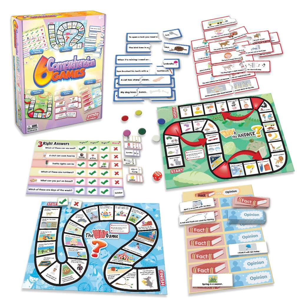 Junior Learning 6 Reading Games, Comprehension 1569446