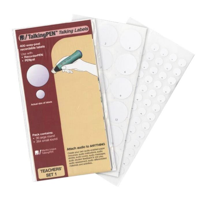 Mantra Lingua Recordable Teacher Labels, Set A, Pack of 400