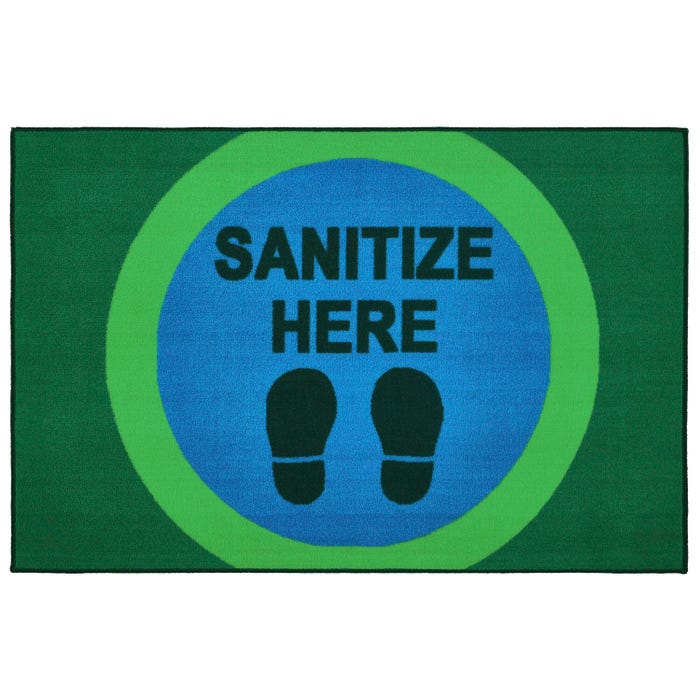 Carpets for Kids KID$Value Sanitize Here Dot Carpet, Rectangle