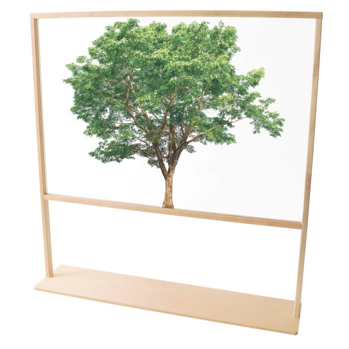 Nature View Floor Standing Partition, 48 x 10 x 49-1/2 Inches